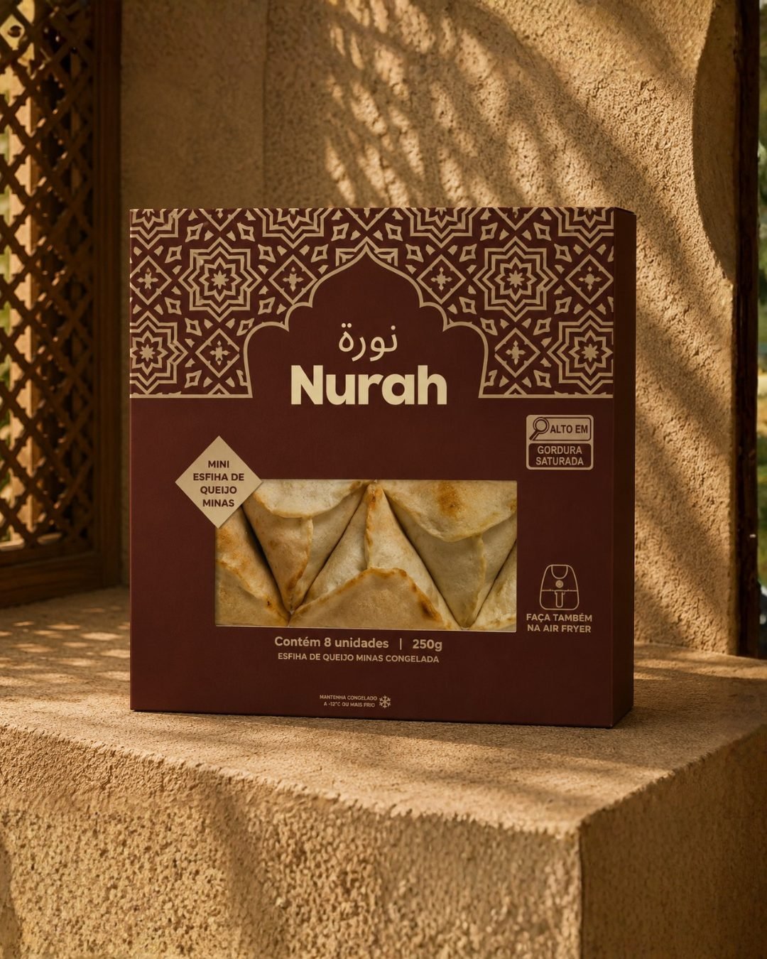 Caixa de mini esfiha de queijo Nurah